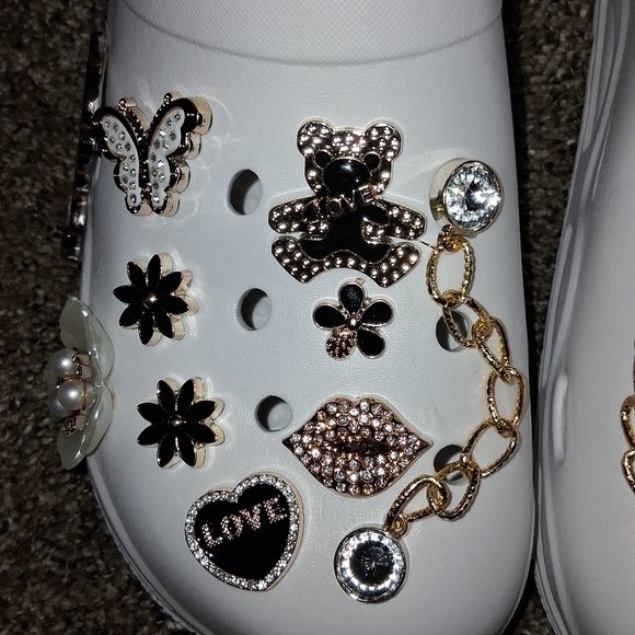 NEW WHITE BLING Imitation Croc - Picture 6 of 15
